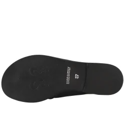 Sandalo Da Donna A Fascia In Pelle Nero