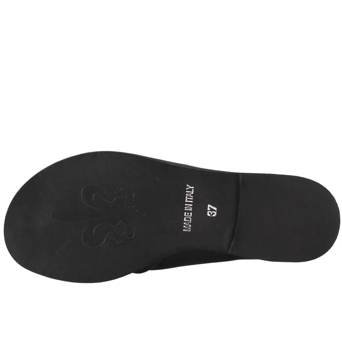 Sandalo Da Donna A Fascia In Pelle Nero