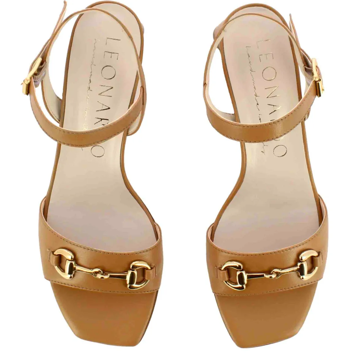 Sandalo Da Donna In Pelle Colore Marrone Con Morsetto Fatto A Mano