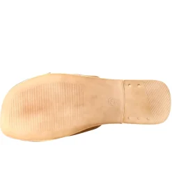 Sandalo Doppia Fascia Da Donna In Pelle Scamosciata Marrone