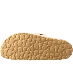 Sandalo Doppia Fibbia Da Donna In Pelle Scamosciata Beige