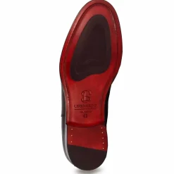 Scarpa Con Doppia Fibbia Da Uomo In Pelle Liscia Colore Blu Scuro