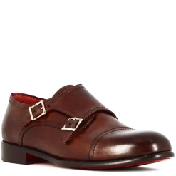 Scarpa Con Doppia Fibbia Da Uomo Colore Marrone Chiaro