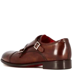 Scarpa Con Doppia Fibbia Da Uomo Colore Marrone Chiaro