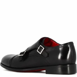 Scarpa Con Doppia Fibbia Da Uomo In Pelle Colore Nero