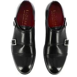 Scarpa Con Doppia Fibbia Da Uomo In Pelle Colore Nero
