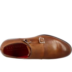 Scarpa Doppia Fibbia Da Uomo In Pelle Marrone Siena