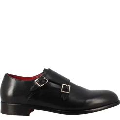Scarpa Doppia Fibbia Da Uomo In Pelle Nera