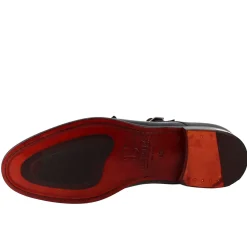Scarpa Doppia Fibbia Da Uomo In Pelle Nera