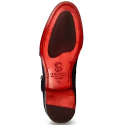 Scarpa Doppia Fibbia Da Uomo In Pelle Scamosciata Colore Blu