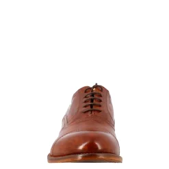 Scarpa Francesina Marrone Vintage Elegante Da Uomo In Pelle