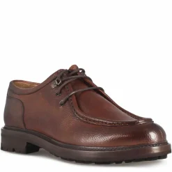 Scarpa Stringata Da Uomo Modello Ingegnere In Pelle Marrone