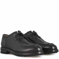 Scarpa Stringata Da Uomo Modello Ingegnere In Pelle Colore Nero