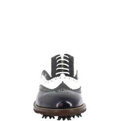 Scarpe Da Golf Uomo Bicolore Bianco E Blu In Pelle