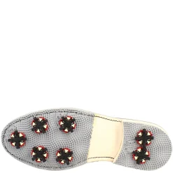 Scarpe Da Golf Uomo Classiche Brogues Artigianali In Pelle Bianca