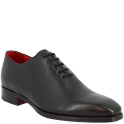 Scarpe Da Uomo Fatte A Mano Stringate In Pelle Nera Con Lacci