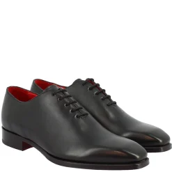Scarpe Da Uomo Fatte A Mano Stringate In Pelle Nera Con Lacci