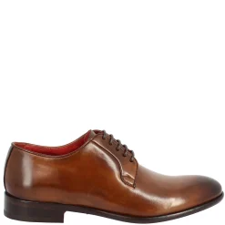 Scarpe Da Uomo Stringate Fatte A Mano In Pelle Brandy