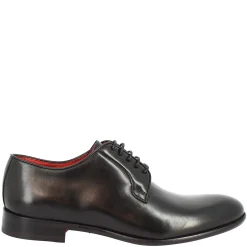 Scarpe Da Uomo Stringate Fatte A Mano In Pelle Nera