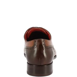 Scarpe Da Uomo Stringate Francesine Fatte A Mano In Pelle Montecarlo Brandy E Moro