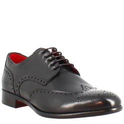 Scarpe Francesine Brogue Da Uomo Fatte A Mano In Pelle Colore Nero