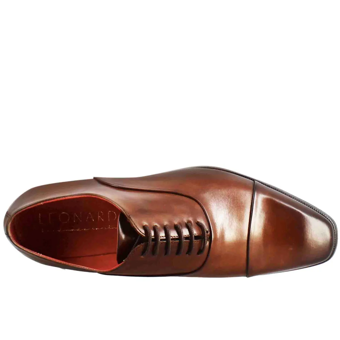 Scarpe Francesine Con Puntale In Pelle Color Brandy