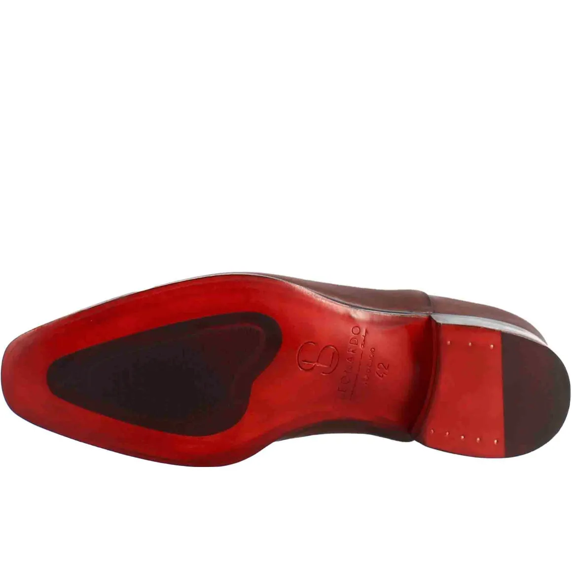Scarpe Francesine Con Puntale In Pelle Color Brandy