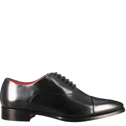 Scarpe Francesine Con Puntale In Pelle Color Nero