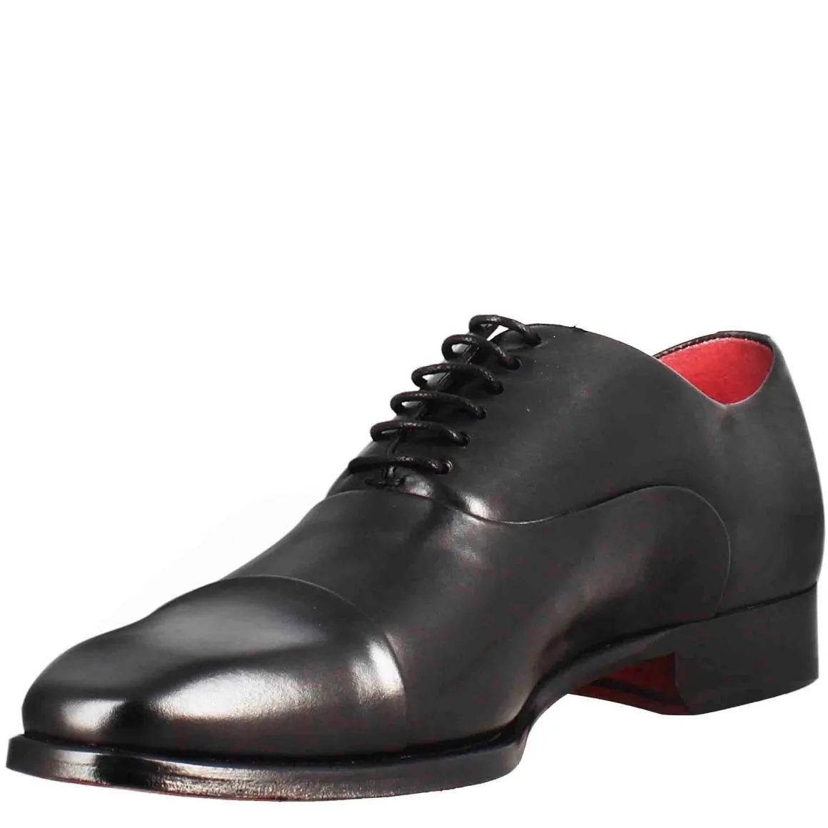 Scarpe Francesine Con Puntale In Pelle Color Nero