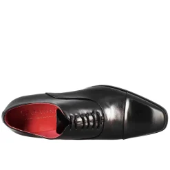 Scarpe Francesine Con Puntale In Pelle Color Nero