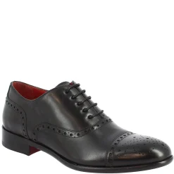 Scarpe Stringate Da Uomo Francesine Fatte A Mano In Pelle Nera