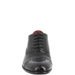 Scarpe Stringate Da Uomo Francesine Fatte A Mano In Pelle Nera