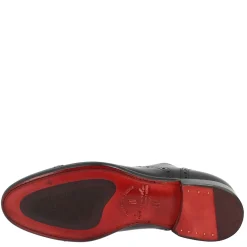 Scarpe Stringate Da Uomo Francesine Fatte A Mano In Pelle Nera