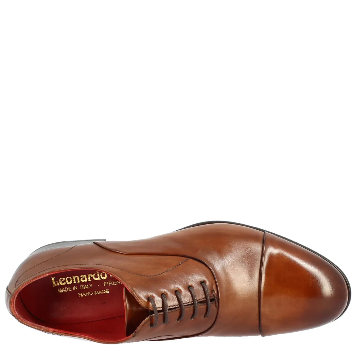 Scarpe Stringate Da Uomo Francesine Fatte A Mano In Pelle Brandy