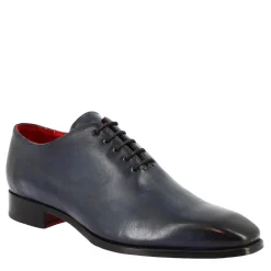 Scarpe Wholecut Da Uomo Artigianali In Pelle Delavè Blu