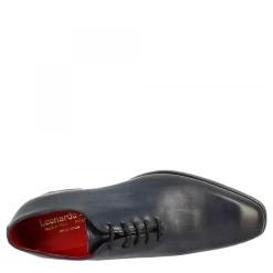 Scarpe Wholecut Da Uomo Artigianali In Pelle Delavè Blu
