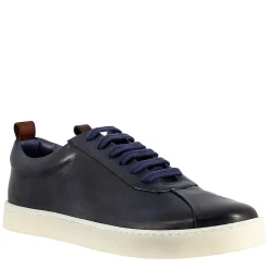 Sneaker Blu Elegante Da Uomo In Pelle Liscia