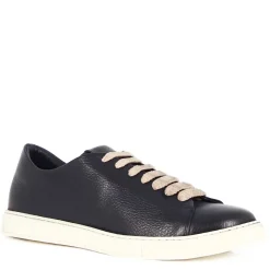 Sneaker Classica Da Uomo In Pelle Colore Blu