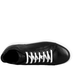 Sneaker Colore Nero Elegante Da Uomo In Pelle Liscia