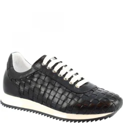 Sneakers Casual Da Uomo Fatte A Mano In Pelle Intrecciata Blu