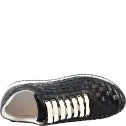 Sneakers Casual Da Uomo Fatte A Mano In Pelle Intrecciata Blu