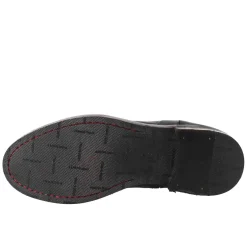 Stivaletto Anfibio Alto Diver Da Uomo In Pelle Lavata Colore Nero