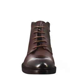 Stivaletto Anfibio Medio Diver Da Uomo In Pelle Lavata Colore Testa Di Moro