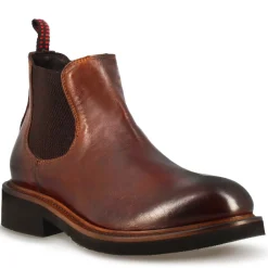 Stivaletto Artigianale Chelsea Da Donna In Pelle Colore Marrone
