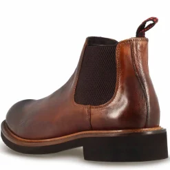 Stivaletto Artigianale Chelsea Da Donna In Pelle Colore Marrone