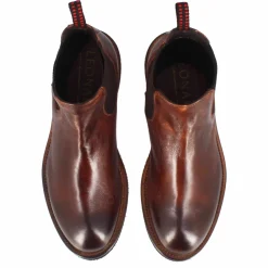Stivaletto Artigianale Chelsea Da Donna In Pelle Colore Marrone