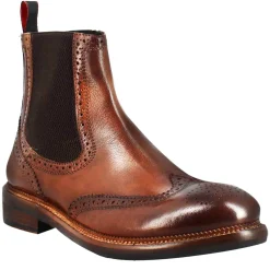 Stivaletto Candy Chelsea Da Uomo In Pelle Lavata Colore Cuoio Scuro
