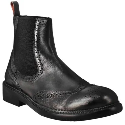 Stivaletto Candy Chelsea Da Uomo In Pelle Lavata Colore Nero