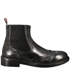 Stivaletto Candy Chelsea Da Uomo In Pelle Lavata Colore Nero