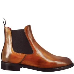 Stivaletto Chelsea Da Donna Liscio In Pelle Colore Marrone Chiaro